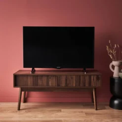 sweeek Mobile TV scandinavo a 2 ante effetto legno, 115cm