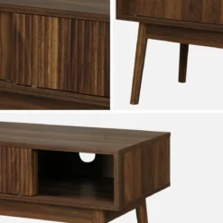 sweeek Mobile TV scandinavo a 2 ante effetto legno, 115cm