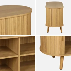 sweeek Mobile TV scandinavo con 2 ante scorrevoli, 120cm
