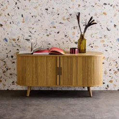 sweeek Mobile TV scandinavo con 2 ante scorrevoli, 120cm