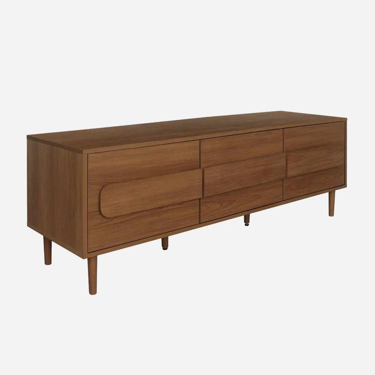 sweeek Mobile TV vintage effetto legno 3 ante 150cm