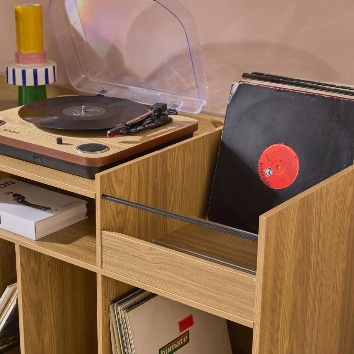 sweeek Mobile vinile XL vintage decorativo in legno, 130cm