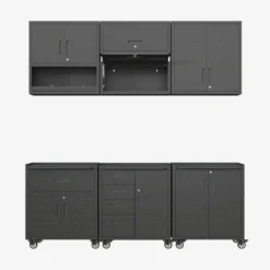 sweeek Mobili contenitore per garage 6 moduli acciaio