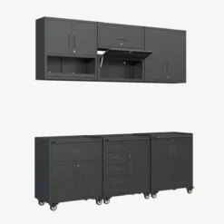 sweeek Mobili contenitore per garage 6 moduli acciaio