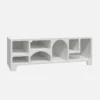 sweeek Mobilie TV organico effetto legno bianco, 160cm