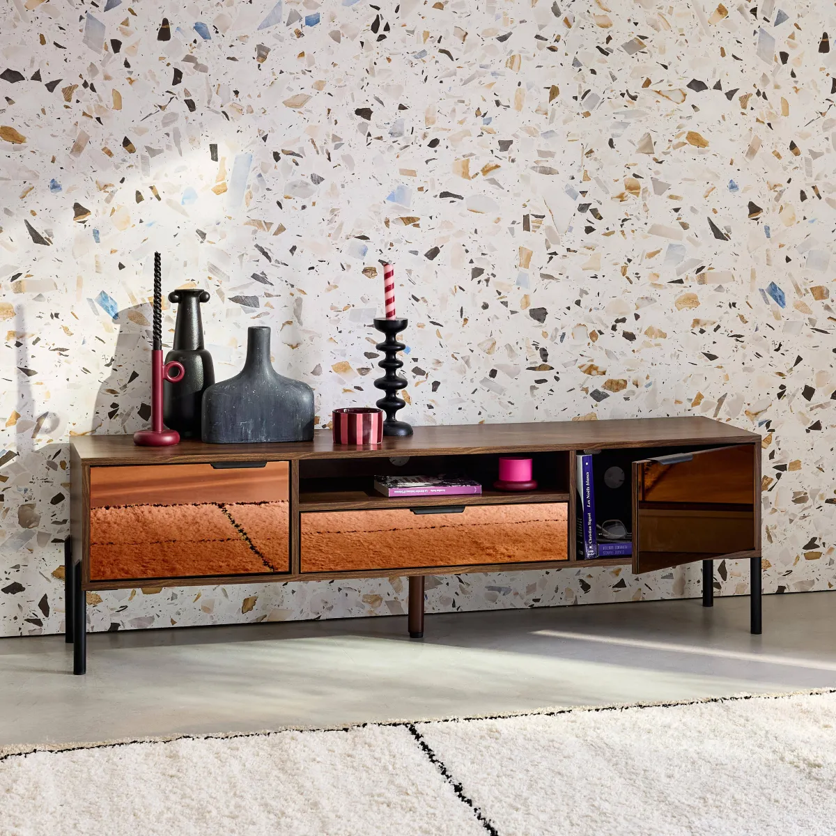sweeek Mobili TV vintage effetto legno 151,5cm
