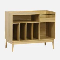 sweeek Mobili vintage per vinili con decorazioni in legno