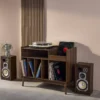 sweeek Mobili vintage per vinili effetto legno
