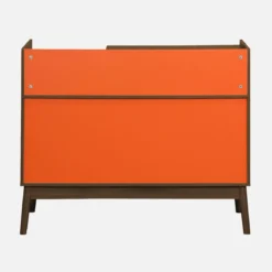 Mobili vintage per vinili effetto legno bicolore