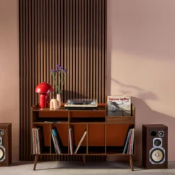 Mobili vintage per vinili effetto legno bicolore XL
