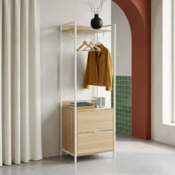 sweeek Modulo armadio con 1 armadio, 2 cassetti e 1 ripiano