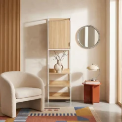 sweeek Modulo armadio con 5 ripiani e 1 anta