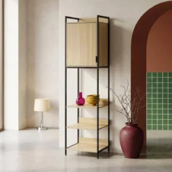Modulo armadio con 5 ripiani e 1 anta