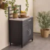 sweeek Modulo cucina da esterna in acciaio 1 cassetto e 2 ante, 80cm