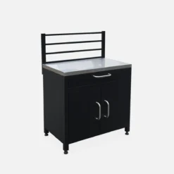 sweeek Modulo cucina da esterna in acciaio 1 cassetto e 2 ante, 80cm