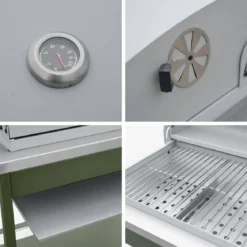 Modulo cucina da esterno con barbecue a carbonella