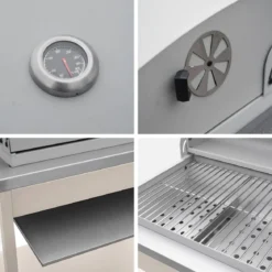 Modulo cucina da esterno con barbecue a carbonella