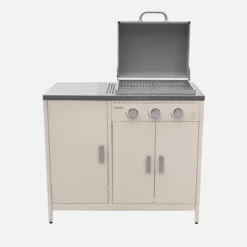 Modulo cucina da esterno con barbecue a gas a 3 bruciatori, 2 moduli