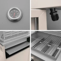 Modulo cucina da esterno con barbecue a gas a 3 bruciatori, 2 moduli