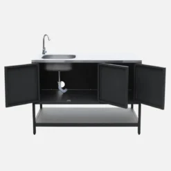 Modulo cucina da esterno con barbecue a gas a 3 bruciatori, 2 moduli