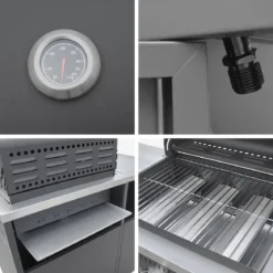 Modulo cucina da esterno con barbecue a gas a 3 bruciatori, 2 moduli
