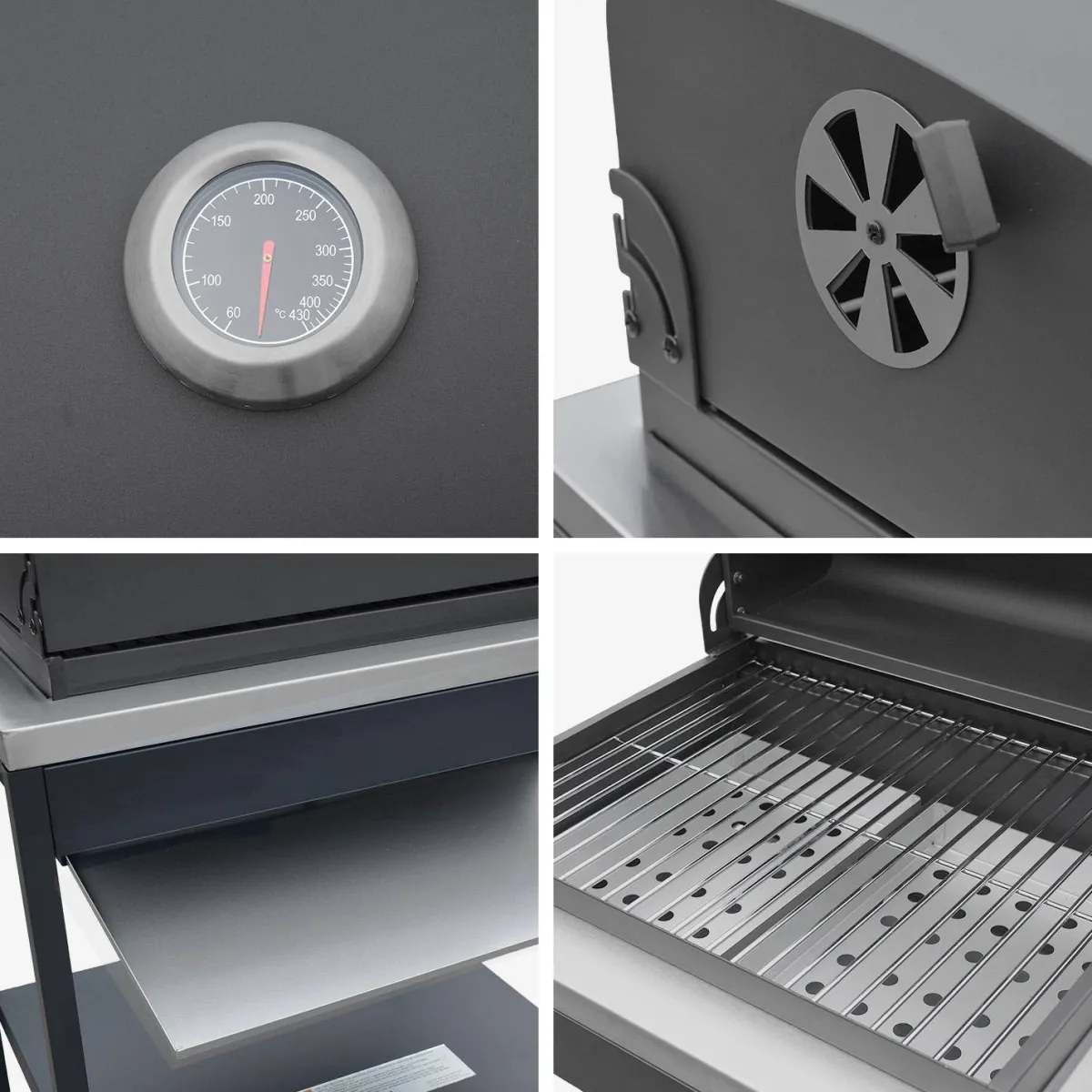 sweeek Modulo cucina da esterno con barbecue a carbonella