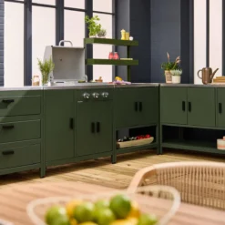 sweeek Modulo cucina da esterno con barbecue a gas a 3 bruciatori, 5 moduli