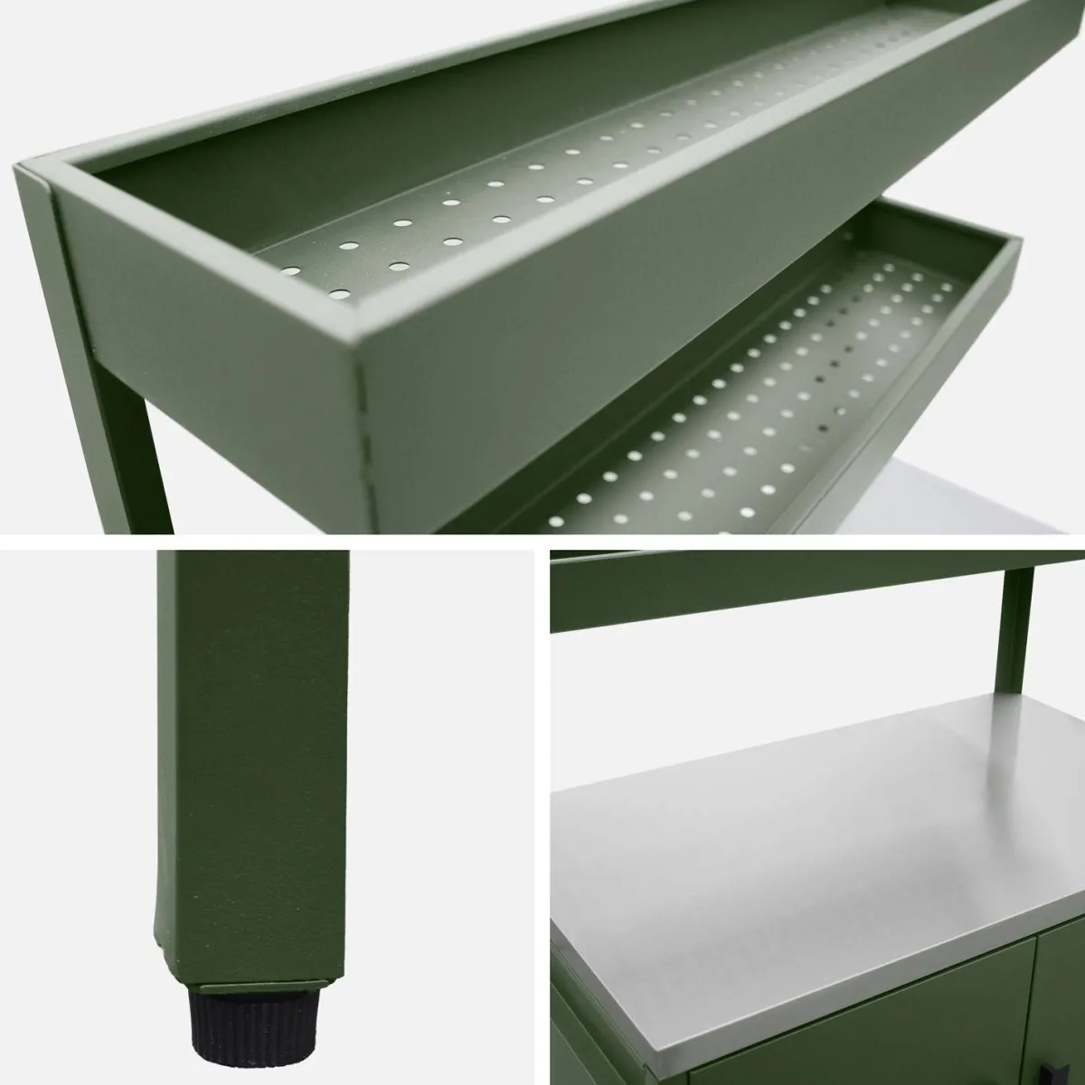 sweeek Modulo cucina da esterno con barbecue a gas a 3 bruciatori, 5 moduli