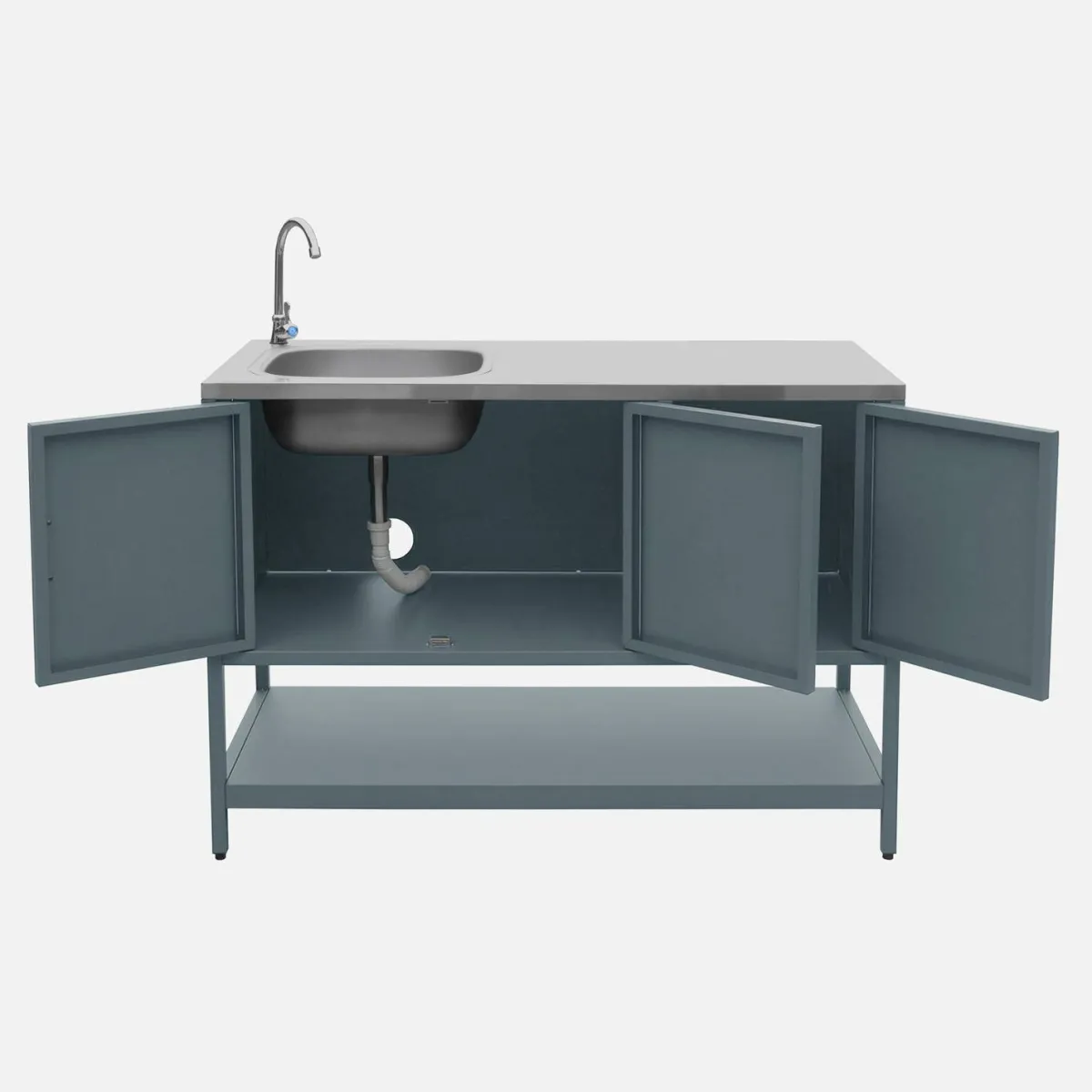 sweeek Modulo cucina da esterno con barbecue a gas a 3 bruciatori, 2 moduli