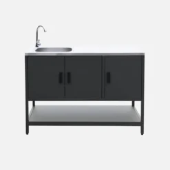 sweeek Modulo cucina da esterno con barbecue a carbonella, 6 moduli
