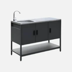 Modulo cucina da esterno in acciaio, 3 moduli