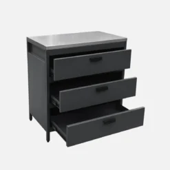 Modulo cucina da esterno in acciaio con 3 cassetti, 80cm