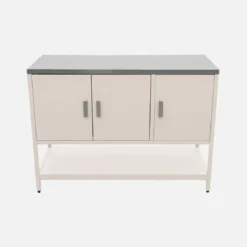 Modulo cucina da esterno in acciaio 3 ante e 1 ripiano, 120cm