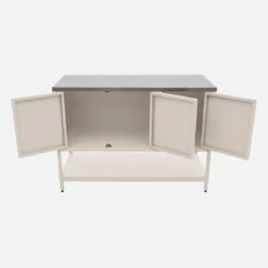 Modulo cucina da esterno in acciaio 3 ante e 1 ripiano, 120cm