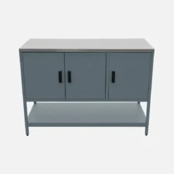Modulo cucina da esterno in acciaio 3 ante e 1 ripiano, 120cm