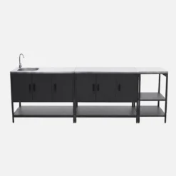 Modulo cucina da esterno in acciaio inossidabile, 3 moduli