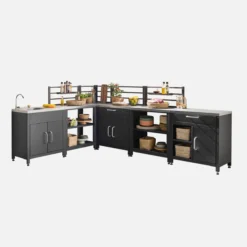 sweeek Modulo cucina da esterno in acciaio inox, 6 moduli