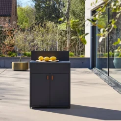 sweeek Modulo cucina da esterno in acciaio con 2 ante, 80cm
