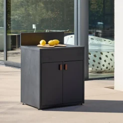 sweeek Modulo cucina da esterno in acciaio con 2 ante, 80cm