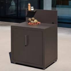 sweeek Modulo cucina da esterno in acciaio 2 porte 1 gancio, 80cm