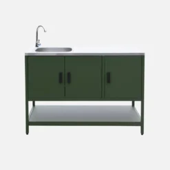 sweeek Modulo cucina da esterno in acciaio con lavandino, 120cm