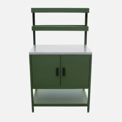 sweeek Modulo cucina da esterno in acciaio con 2 ripiani sospesi e 2 ante, 80cm