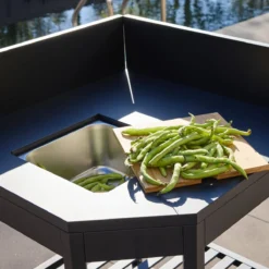 sweeek Modulo cucina da esterno in acciaio con accessori, 80cm