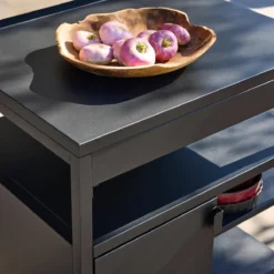 sweeek Modulo cucina da esterno in acciaio con 1 anta e 3 ripiani, 80cm