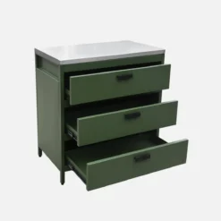 sweeek Modulo cucina da esterno in acciaio con 3 cassetti, 80cm