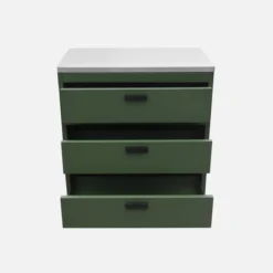 sweeek Modulo cucina da esterno in acciaio con 3 cassetti, 80cm