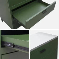sweeek Modulo cucina da esterno in acciaio con 3 cassetti, 80cm