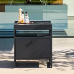 sweeek Modulo cucina da esterno in acciaio con 2 ante, 80cm