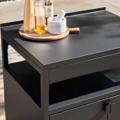 sweeek Modulo cucina da esterno in acciaio con 2 ante, 80cm