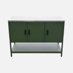 sweeek Modulo cucina da esterno in acciaio 3 ante e 1 ripiano, 120cm